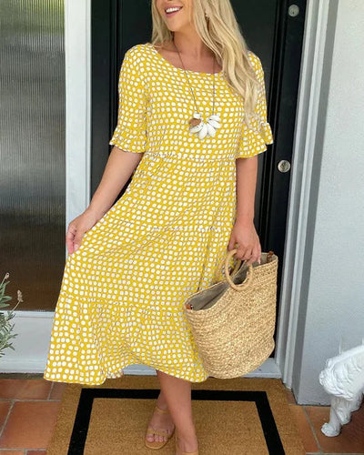 Blythea Relaxed Tiered Midi Dress