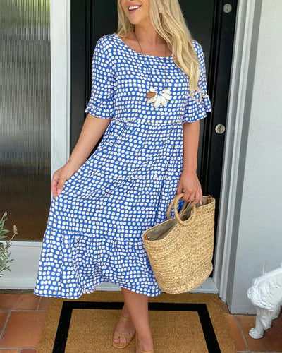 Blythea Relaxed Tiered Midi Dress