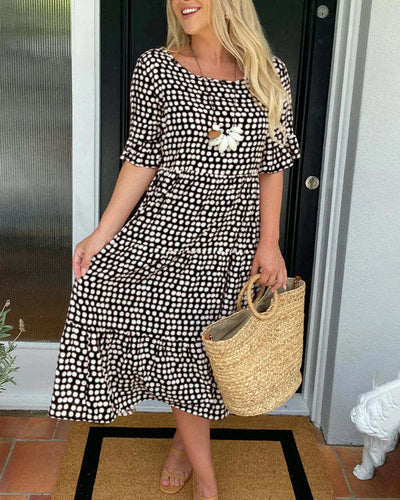 Blythea Relaxed Tiered Midi Dress