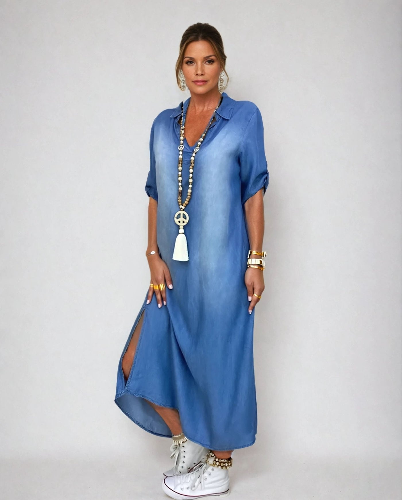 Gloria Comfortable Denim Dress